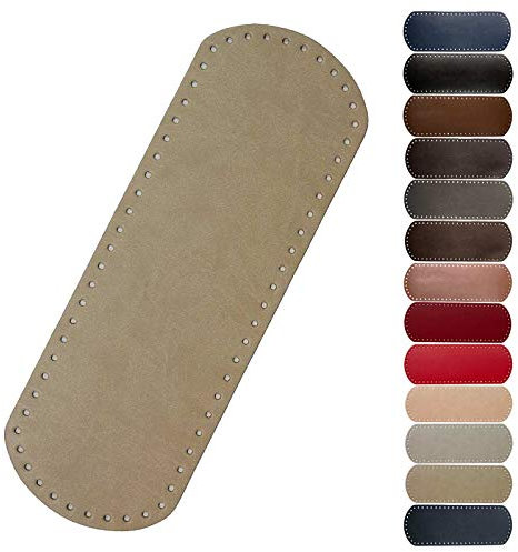1 Taschenboden Kunstleder zur Taschenherstellung Boden Tasche Farb-/Größenwahl, Größe:12x36cm, Farbe:beige