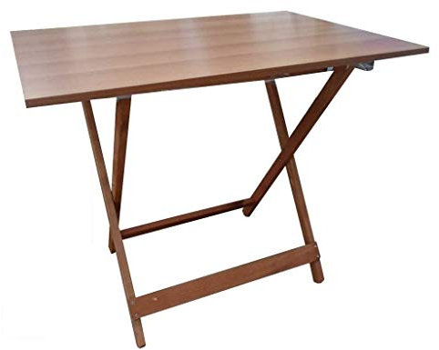 Liberoshopping Klapptisch aus Formica, Walnuss, zusammenklappbar, 60 x 87 cm, für Haus, Garten, Camping