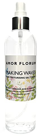 Amor Florum - Making Waves - 100% Natural Salt Texturising Spray - Pink Salt, Lavender, Geranium, Rose Waters. With the Same Salinity as the Sea.