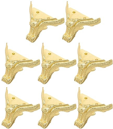 VOSAREA 8 stücke antike Box Beine Tier fußform Metall füße eckenschutz Vintage schmuckschatulle füße holzkiste Fall Beine größe s goldene 25x33mm