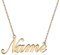 JewelryWe Schmuck Namenskette Damen Edelstahl Personalisierte Kette Halskette mit Name, Geschenk für Frauen, Freundin, Mutter, Schwester (Gold)