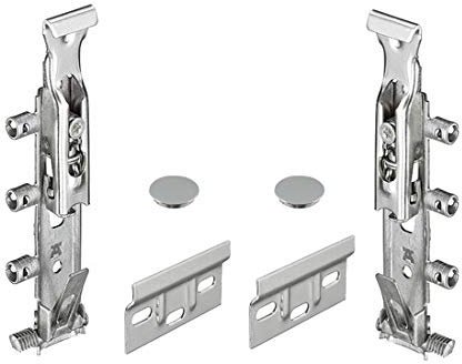 Traser 6 Concealed Cabinet Hanger Set - 2 Pack | Rapid Fitting | Cover Caps & Wall Plates