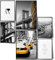 BLCKART Infinity New York City Poster Bilder Set Manhattan Stilvolle Poster Wohnzimmer Bilder Lama Taxi Freiheitsstatue Brooklyn Bridge (L | 2x A3 | 4x A4 | Ohne Rahmen, NEW YORK CITY LAMA)