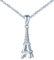 MicLee Damen Halskette 925 Sterling Silber Zirkonia Paris Eiffelturm Anhänger Kette mit Geschenkbeutel Super Geschenk für Paar Pärchen Mutter Tochter
