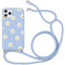 Yoedge Handykette Handyhülle für Samsung Galaxy A70 Hülle mit Band 6,7, Blumen Muster Design Aesthetic Schutzhülle mit Kordel zum Umhängen TPU Silikon Stoßfest Handytasche Kette Cover, Gänseblümchen