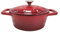 Grillfürst Dutch Oven Sternentöpfchen 1,2 Liter - roter Gusseisen Bräter mit Henkeln und pflegeleichter Emaillierung, ovaler Schmortopf für Grill und Herd