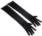 Lansonee 52CM Long Satin Evening Gloves - Opera & Prom Gloves in Black