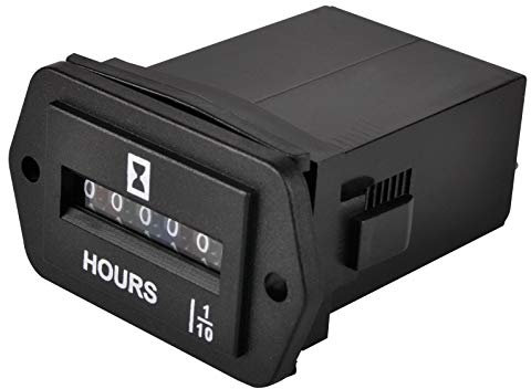HonorMeet analogique Compteur horaire,DC 6 V à 80 V,nombre total d'heures pour l'entretien, stockage de données pour tondeuse à gazon, tracteur,camping-car, compresseur d'air.(Diamond-DC)