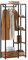 sogesfurniture Porte-Manteau Portant à vêtements en Bois et Métal, avec 4 Etagères de Rangement, Tiroir de rangement inférieur, Gain de Place, pour Chambre, Entrée, Bureau, Marron Rustique