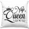 Trendation - Nap MIttagsschlaf Kissen Geschenk Queen Lustige Geschenkidee Tochter Mädchen Freundin Dekokissen mit Füllung 40x40 (Grau)