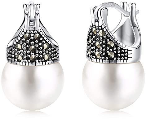 MILACOLATO 925 Silber Süßwasserperlen Ohrringe Für Damen Süßwasser Zuchtperlen Perlenohrringe Dangle Ohrringe Mit Geschenkbox