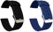 ONE ECHELON Quick Release Watch Band Compatible With Fossil Gen 5E Smartwatch Silicone Watch Strap with Tang Buckle, Pack of 2 (Black and Blue)