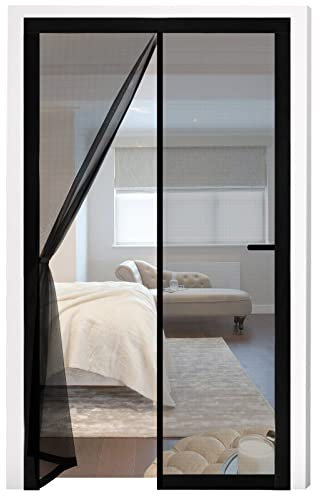 Zanzariera Magnetica Per Porte, 110x220cm zanzariera in fibra di vetro Porta del balcone Tenda di mosca senza forare Tenda magnetica della porta per il balcone Soggiorno camera da letto Porte