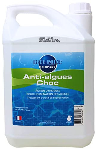 Algicide Anti-Algues Choc Piscine, rattrapage Eau Verte │Anti Eau Verte/Trouble, Traitement Anti-algues │Produit Double Action, Action d’Urgence Contre Les algues (5L)