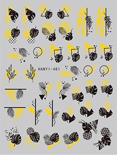 Design Nagel Sticker 3D-Goldmurmeln, Blau, Grün, Grau, Blühender Rauch, Farbstoffe, Kleber, Nagelaufkleber,Han481