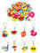 JZK 32x Porte-clés fête piscine cotillons cadeaux remerciement pour invités, Deco gadget fête pour enfants, accessoires décoration fête à thème plage, hawaïen articles fête