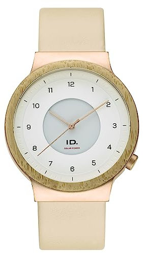 Volkswagen 11G050801 Armbanduhr Solar ID. Design Logo Uhr Holzgehäuse, beige