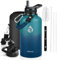 RAYMYLO Isolierte Wasserflasche, 1,8 l, dreiwandig, vakuumiert, Edelstahl (kalt für 48 Stunden), auslaufsicher und BPA-frei, 1,8 l Wasserflasche, Krug mit Paracord-Griff und Strohhalm-Auslaufdeckel,