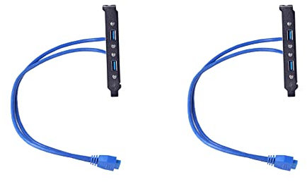VENYAA 2 x 20-Pin auf USB 3.0 Dual-Port-Kabel-Header, erweitern Sie Ihren USB 3.0-Anschluss am Motherboard auf die Computergehäuse-Blende