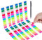 Agoer Sticky Notes - 1200 Sheets, Transparent, Small, 10 Colours, Flags, Index Tabs for Study, Office, School Planner, Memo