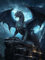 Diymood 5D Diamond Art Dragon Kit - DIY Diamond Painting Landscape with Full Drill, Crystal Rhinestone Embroidery Cross Stitch Craft - Home Wall Decor - 12x16inch