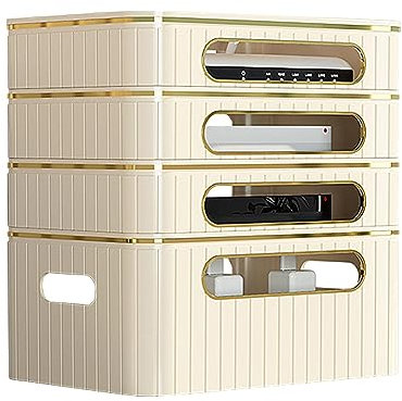 Anloximt Kabelmanagementbox für Steckdosenleiste - Kabelbox - Verstecken Sie Router, Kabel und Drähte auf dem Büroboden oder auf dem Schreibtisch, Kabelmanagement-Box-Keeper, Router-Box-Versteck