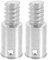 Pinafresa 2Pcs Threaded Tip Replacement Accessories Repair Kit,Aluminum Threaded Handle Tips for 0.72 Inch Wood or Metal Poles