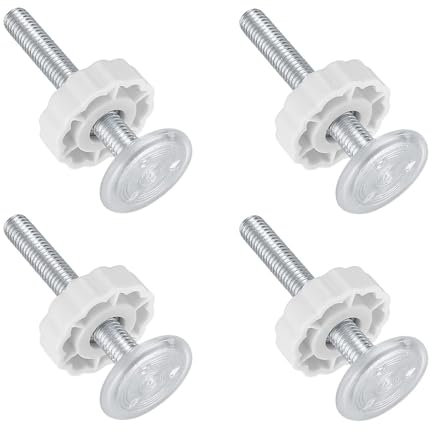 4Pack for Pressure Mounted Baby and Pet Safety Gates Accessory Screw Bolts Kit,M10 Baby Products Safety Equipment for Baby and Pet Safety Gates, Pressure Mounted Gates Replacement Set (White)