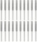 Bowarepro 5/32 4mm Chainsaw Sharpening Grinding Stone Bit Burr, Chain Saw Sharpener Tool, Chainsaw Sharpener File for Chainsaw Jade Gem Stone Carving (20PCS/Silver)