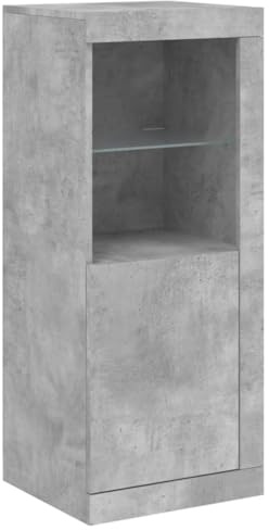 vidaXL Sideboard mit LED-Leuchten Betongrau 41x37x100 cm