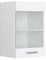 Vicco Hängeschrank R-Line, Wandhängeschrank, Weiß Hochglanz/Weiß, 40 cm mit Glastür