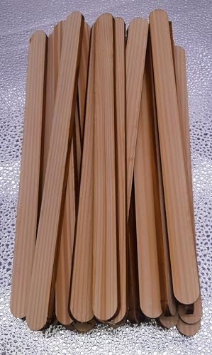 50 baguettes en bois arrondies pour mélanger la peinture, pour le modélisme, la culture de plantes, pour mélanger la cire colorée, le vernis, la peinture, 300 x 20 x 6 mm, en bois de conifères