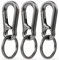 3 Piezas Mosqueton Llavero,Mosqueton Pequeño,Llavero Mosqueton,Metales Llavero,Mosquetón Extraíble,Material de Aleación de Zinc,para Usar en Mochilas,Coches,Negro