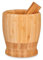 Mortero bambu con maza bambu 11x12cm colección KINVARA