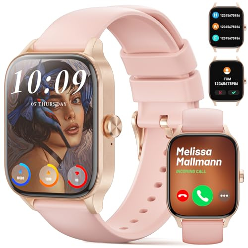 Smart Watch for Women Men Answer/Make Calls 2024, 1.85 Touch Screen with 100+ Sport Modes, Heart Rate/Sleep Monitor, Calorie/Step Counter, 5ATM Waterproof Fitness Tracker Watches for Android iOS