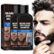 Bart-Haarfärbeshampoo,Bartfarbe Für Männer,Bartfärbemittel Für Männer In Schwarz,Bart- Und Schnurrbartfärbemittel Zum Nachfärben Der Haarwurzeln,natürlich Aussehende Grauabdeckung (2 Stück)