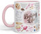 Vixar Baking Life - Taza de cerámica de colores para té, café, café caliente, 330 ml, regalo (rosa)