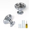 ELEBUILD 10 Pack Clear Crystal Cabinet Knobs, Matte Black, Sliver, Kitchen Cupboard Door Handles, Cabinet Handle Drawer Pulls for Wardrobe Bathroom
