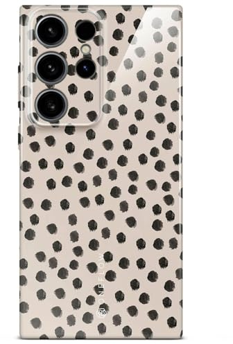ONEFLOW für Samsung Galaxy S24 Ultra Hülle mit Design Muster, Designer Case Handy Schutzhülle mit Kameraschutz, Hardcase Bedruckt dünne Handyhülle, Splash Cover, Punkte Cookies Cream