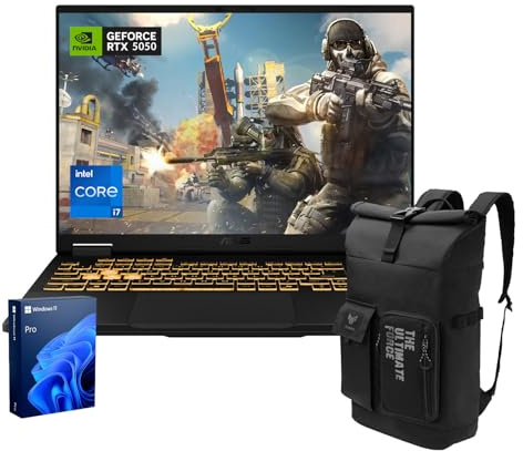 ASUS TUF F16 RTX 5050 Pro Gaming Laptop, Intel i7-14650HX, NVIDIA RTX 5050, RGB Backlit KB, MUX Switch with NVIDIA Advanced Optimus, 16GB DDR5, 1TB SSD, Bundle TUF Gaming VP4700 Backpack