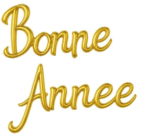 P' CLOWN - 24509 - Folienballon Bonne Annee - Gold