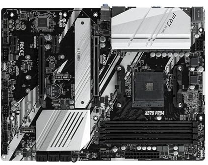 Carte mère Fit for ASRock X570 Pro4 Neuve, Compatible avec Les processeurs Ryzen 7 5700x3D, 5800x3D et 5600G, 4 emplacements DDR4 PCIe 4.0 M.2 NVMe, Format ATX, Socket AMD AM4.