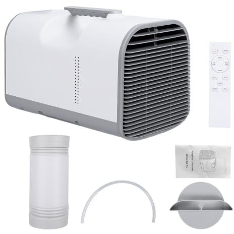 Climatiseur portable avec compresseur, 4000 BTU, petit climatiseur pour camping-car, refroidissement 4 en 1, minuterie télécommandée 24 heures, compact, refroidissement rapide intérieur et UE