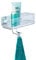 WENKO Vacuum-Loc Badezimmer Wandregal Quadro mit Haken, 2 Etagen, Mit herausnehmbarer Schale, Befestigen ohne Bohren, Rostfreier Edelstahl/Kunststoff, 25,5 x 15 x 14 cm