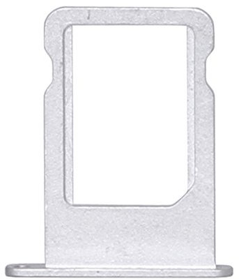 jbTec SIM-Tray/SD-Card kompatibel mit Apple iPhone 5 / 5s / SE - Kartenhalter Single Slot Schlitten, Farbe:Silber