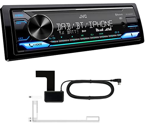 MEDIADOX 1-DIN Autoradio-Set inkl. Spannungswandler von JVC (KD-X482DBT) passend für LKW/Truck/Bus/24 Volt/24V