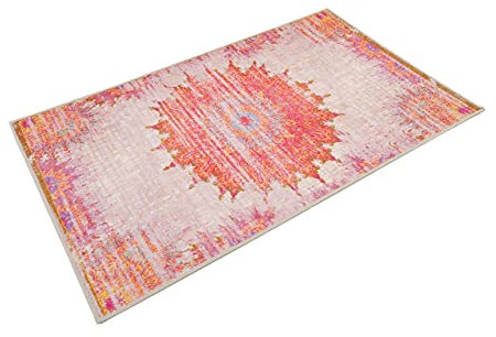 Wecon Home Badteppich, Badematte, rutschfest und Waschbar, Vintage Oriental, Sleepwalker (80 x 150 cm, bunt)