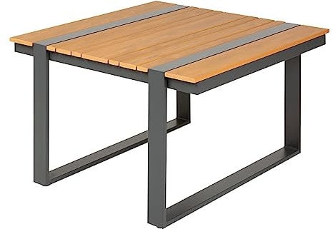 Riess Ambiente Moderner Garten Beistelltisch Tampa Lounge 78cm Holzoptik wetterfest Gartentisch Outdoor Tisch