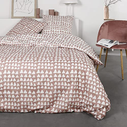 Today Parure de lit 2 Personnes 220X240 Flanelle 1 1.14, Rose, Jumeau