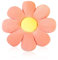 NatureMan Coussin de sol en forme de marguerite - Joli coussin de chaise en peluche - Décoration d'intérieur pour filles et femmes - Pour lire, chambre à coucher ou regarder la télévision (rose, 38